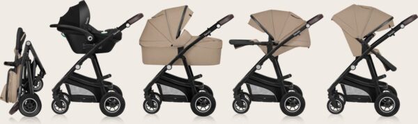 Ratini.lv | BIANKA 3IN1 bērnu ratiņi krāsa BEIGE SAND bilde #21