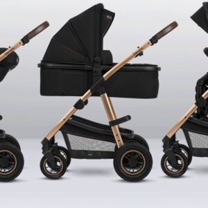 Lionelo AMBER 3IN1 bērnu ratu komplekts krāsa BLACK ONYX