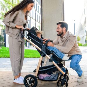 Lionelo AMBER 2IN1 bērnu ratu komplekts krāsa BLACK ONYX