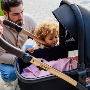 Lionelo AMBER 2IN1 bērnu ratu komplekts krāsa BLACK SILVER