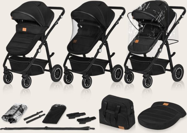 Ratini.lv | BIANKA 3IN1 bērnu ratiņi krāsa BLACK ONYX bilde #15