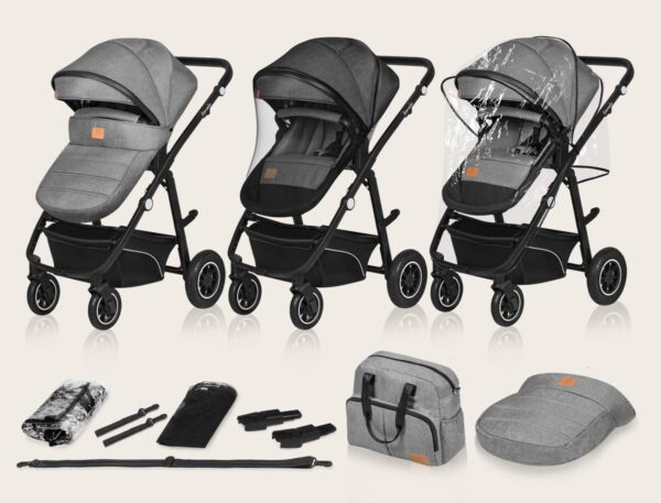 Ratini.lv | Multifunctionali bērnu ratiņi LO-BIANKA 3IN1 krāsa GREY STONE bilde #35