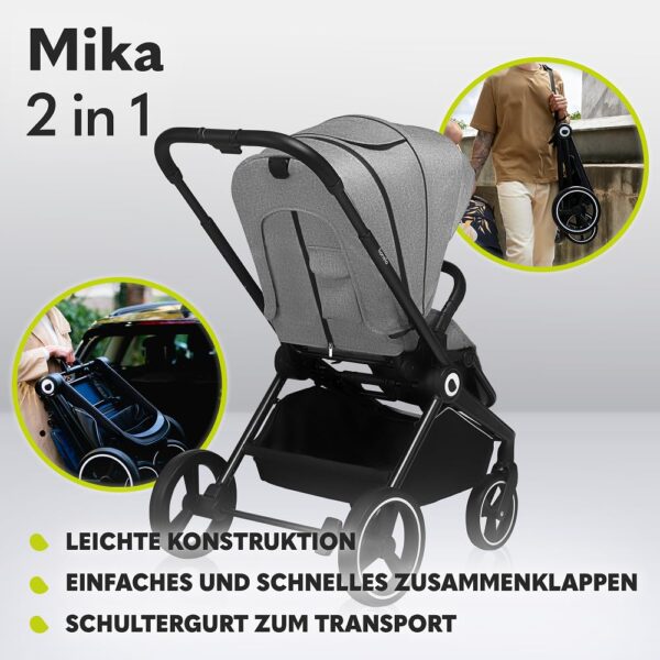 Ratini.lv | Mika Plus bērnu ratiņi krāsa GREY STONE bilde #37