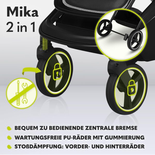 Ratini.lv | Mika Plus bērnu ratiņi krāsa GREY STONE bilde #39