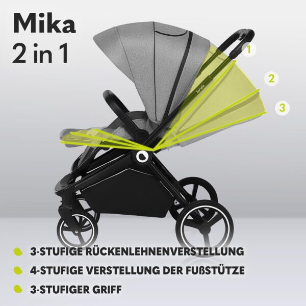 Ratini.lv | Mika Plus bērnu ratiņi krāsa GREY STONE bilde #41
