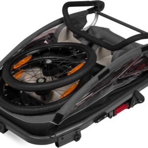 Lionelo Cama velosipēdu piekabe ar ratiņu funkciju 2-in-1 krāsa GREY GRAPHITE