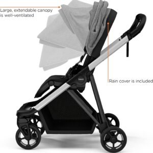 Thule Shine bērnu ratiņi krāsa Grey Melange on Aluminium