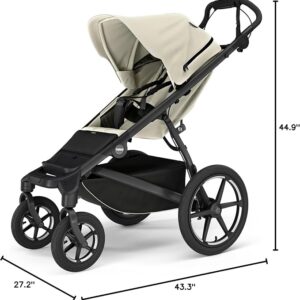 Thule Urban Glide 4 bērnu sporta ratiņi ar magnētisku sprādzi krāsa Soft Beige