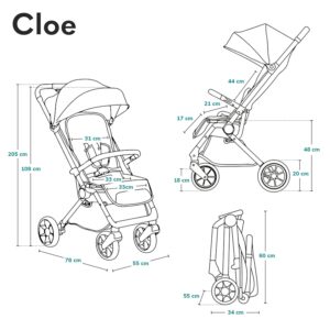 Lionelo CLOE bērnu ratiņi krāsa BROWN RUST
