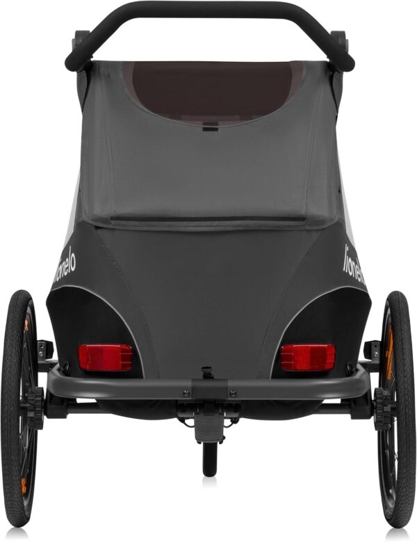 Ratini.lv | Cama velosipēdu piekabe ar ratiņu funkciju 2-in-1 krāsa GREY GRAPHITE bilde #11