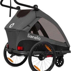 Lionelo Cama velosipēdu piekabe ar ratiņu funkciju 2-in-1 krāsa GREY GRAPHITE