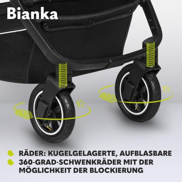 Ratini.lv | BIANKA 3IN1 bērnu ratiņi krāsa BLACK ONYX bilde #53