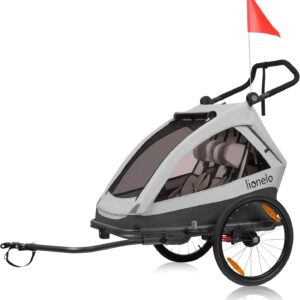 Lionelo Cama velosipēdu piekabe ar ratiņu funkciju 2-in-1 krāsa GREY STONE