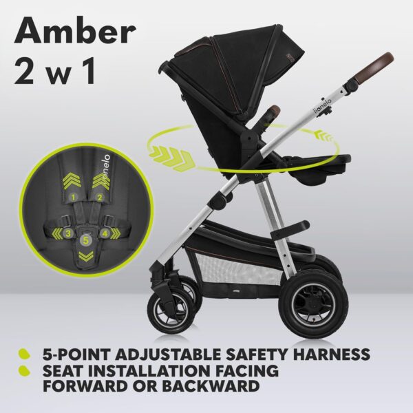 Ratini.lv | AMBER 2IN1 bērnu ratiņi krāsa GREY GRAPHITE bilde #39