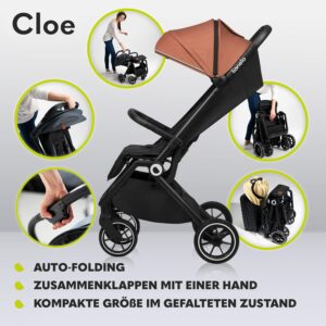 Lionelo CLOE bērnu ratiņi krāsa BROWN RUST