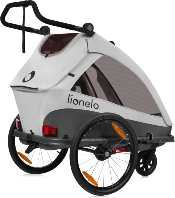 Ratini.lv | Cama velosipēdu piekabe ar ratiņu funkciju 2-in-1 krāsa GREY STONE bilde #7