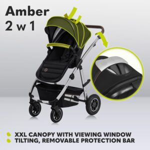 Lionelo AMBER 2IN1 bērnu ratu komplekts krāsa BLACK ONYX