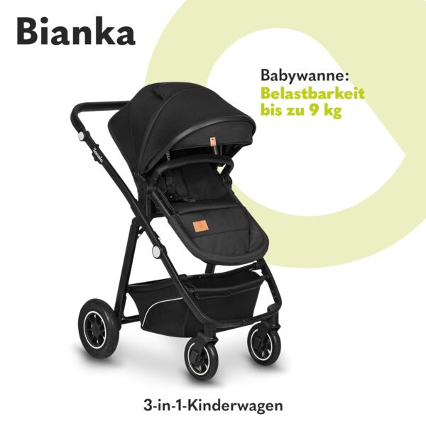 Ratini.lv | BIANKA 3IN1 bērnu ratiņi krāsa BLACK ONYX bilde #45