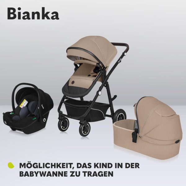 Ratini.lv | BIANKA 3IN1 bērnu ratiņi krāsa BEIGE SAND bilde #45