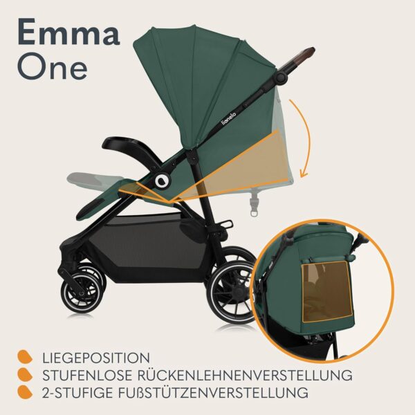 Ratini.lv | Emma One bērnu ratiņi krāsa GREEN FOREST bilde #31