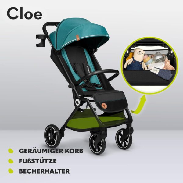 Ratini.lv | Cloe bērnu ratiņi krāsa GREEN EMERALD bilde #25