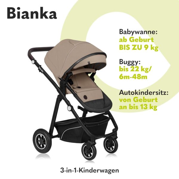 Ratini.lv | BIANKA 3IN1 bērnu ratiņi krāsa BEIGE SAND bilde #43