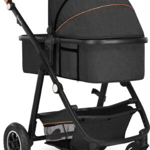 Lionelo AMBER 3IN1 bērnu ratu komplekts krāsa GREY GRAPHITE