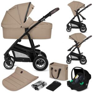 Lionelo BIANKA bērnu ratu komplekts 3in1 krāsa BEIGE SAND