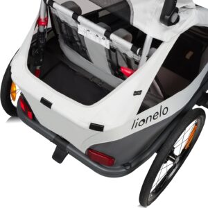 Lionelo Cama velosipēdu piekabe ar ratiņu funkciju 2-in-1 krāsa GREY STONE