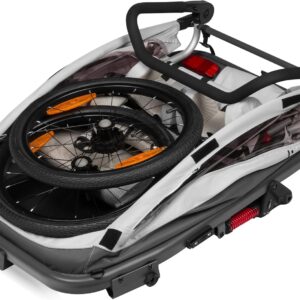 Lionelo Cama velosipēdu piekabe ar ratiņu funkciju 2-in-1 krāsa GREY STONE