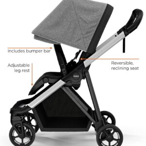 Thule Shine bērnu ratiņi krāsa Grey Melange on Aluminium