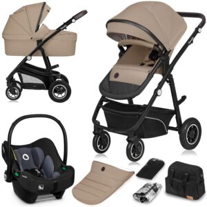 Lionelo BIANKA bērnu ratu komplekts 3in1 krāsa BEIGE SAND