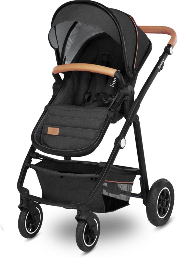Ratini.lv | AMBER 2IN1 bērnu ratiņi krāsa GREY GRAPHITE bilde #9