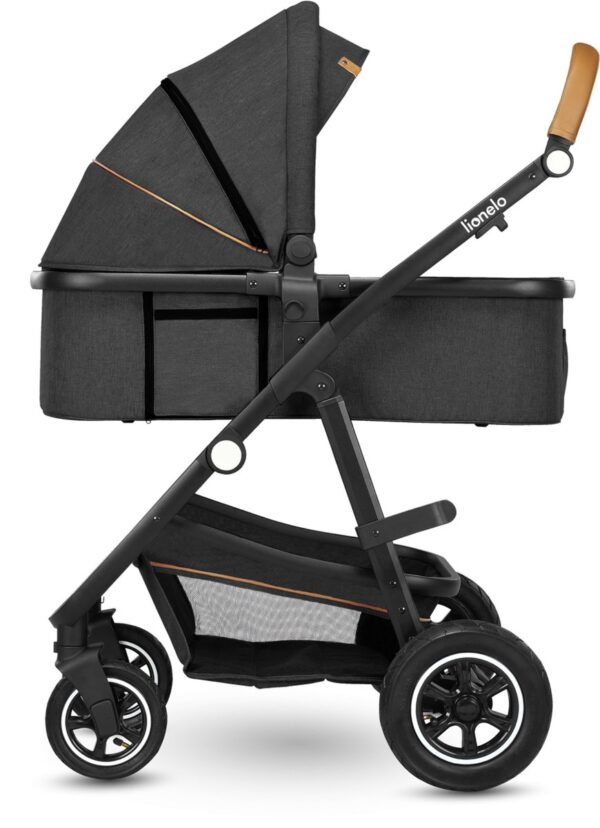 Ratini.lv | AMBER 2IN1 bērnu ratiņi krāsa GREY GRAPHITE bilde #7