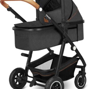Lionelo AMBER 3IN1 bērnu ratu komplekts krāsa GREY GRAPHITE