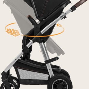 Lionelo AMBER 2IN1 bērnu ratu komplekts krāsa BLACK SILVER
