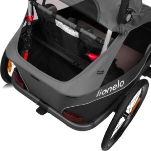 Lionelo Cama velosipēdu piekabe ar ratiņu funkciju 2-in-1 krāsa GREY GRAPHITE