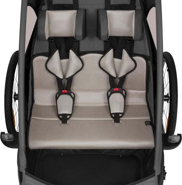 Ratini.lv | Cama velosipēdu piekabe ar ratiņu funkciju 2-in-1 krāsa GREY GRAPHITE bilde #9