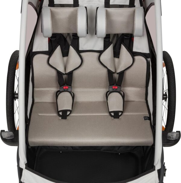 Ratini.lv | Cama velosipēdu piekabe ar ratiņu funkciju 2-in-1 krāsa GREY STONE bilde #11