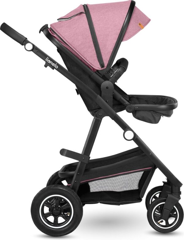 Ratini.lv | Multifunctionali bērnu ratiņi LO-AMBER 2IN1 krāsa PINK ROSE bilde #7