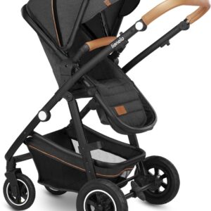 Lionelo AMBER 3IN1 bērnu ratu komplekts krāsa GREY GRAPHITE