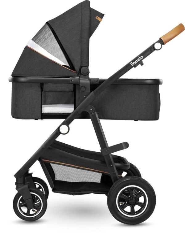 Ratini.lv | AMBER 2IN1 bērnu ratiņi krāsa BLACK ONYX bilde #3