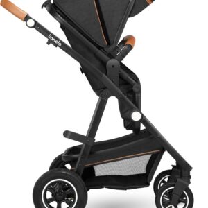 Lionelo AMBER 3IN1 bērnu ratu komplekts krāsa GREY GRAPHITE