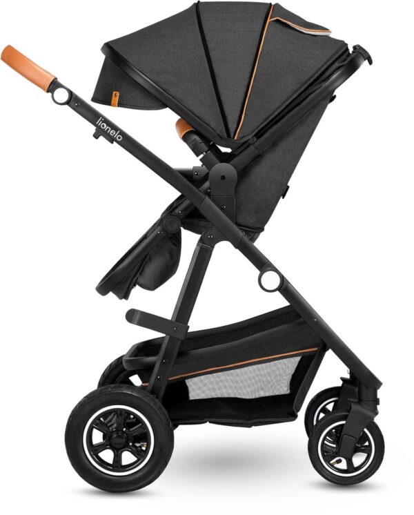 Ratini.lv | AMBER 2IN1 bērnu ratiņi krāsa GREY GRAPHITE bilde #3