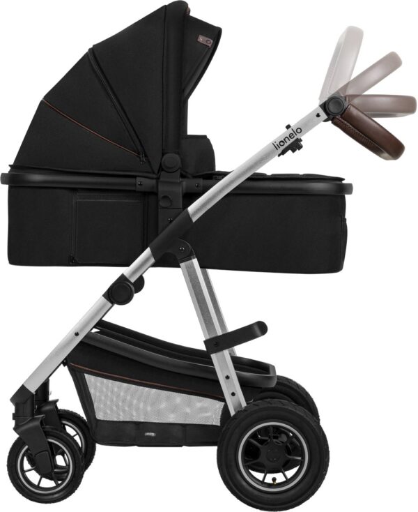 Ratini.lv | AMBER 2IN1 bērnu ratu komplekts krāsa BLACK SILVER bilde #7