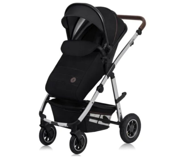 Ratini.lv | LO-AMBER 3IN1 bērnu ratiņi krāsa BLACK SILVER bilde #7