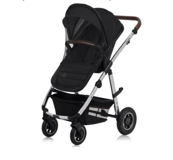 Ratini.lv | LO-AMBER 3IN1 bērnu ratiņi krāsa BLACK SILVER bilde #9