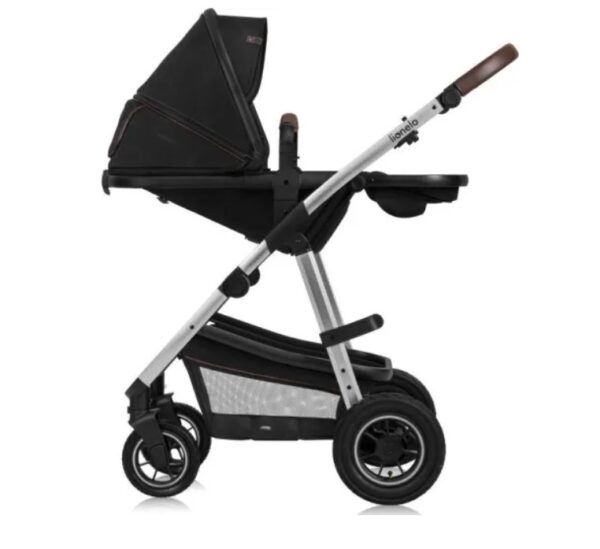 Ratini.lv | LO-AMBER 3IN1 bērnu ratiņi krāsa BLACK SILVER bilde #11