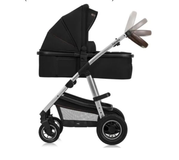 Ratini.lv | LO-AMBER 3IN1 bērnu ratiņi krāsa BLACK SILVER bilde #13