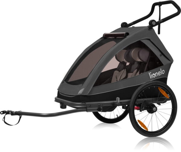 Ratini.lv | Cama velosipēdu piekabe ar ratiņu funkciju 2-in-1 krāsa GREY GRAPHITE bilde #1
